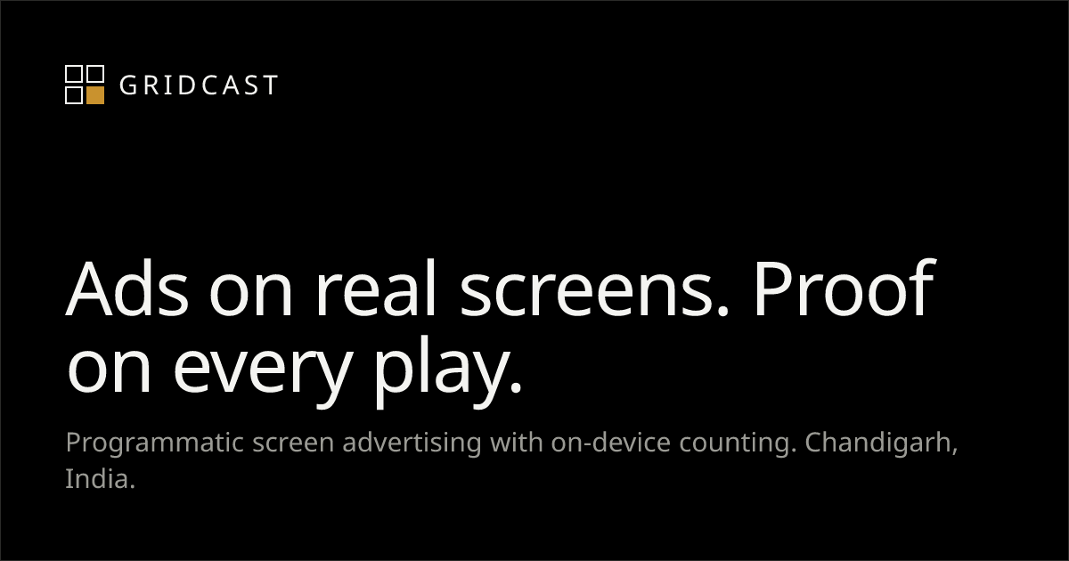 Gridcast, built by Sanan Goyal